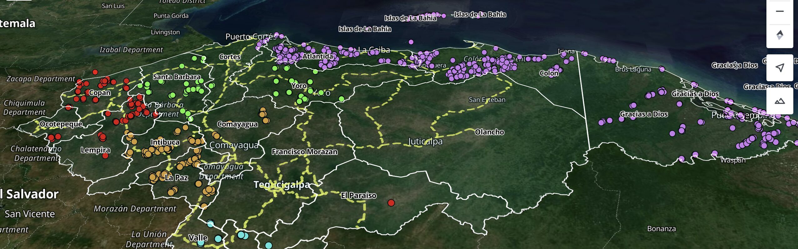 Mapa de Personas Migrantes Retornadas Atendidos por el Sistema de Atención al Migrante Retornado (SIAMIR) 2024